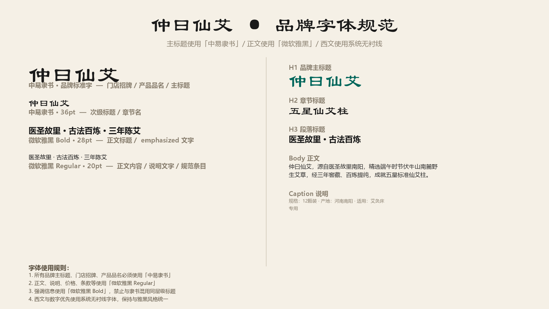 品牌字体规范